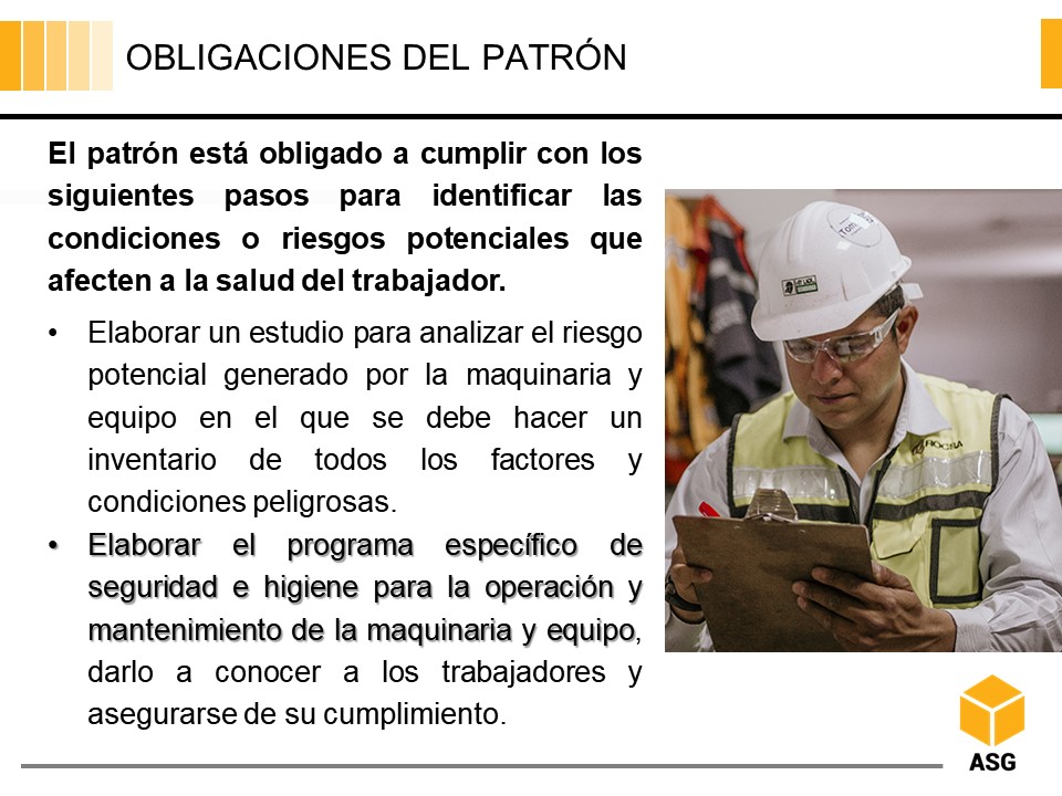 obligaciones del patron 2 curso equipo de protección personal