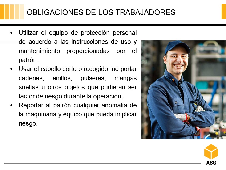 obligacion de los trabajadores 3 curso equipo de protección personal