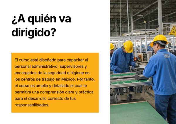 Curso de Seguridad e Higien en el Trabajo - A quien va dirigido